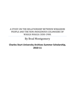 A Study on the relationship between Wiradjuri people