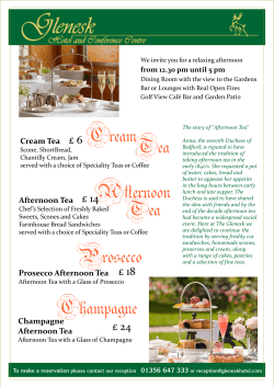 Afternoon Tea - Glenesk Hotel