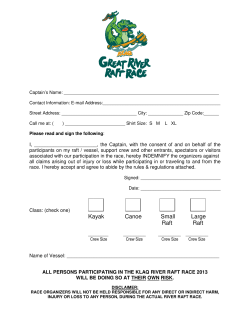 Kayak Kayak Canoe Small Raft Small Large Raft Raft