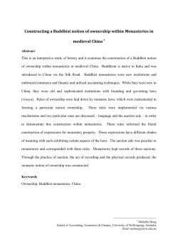 Constructing a Buddhist notion of ownership within Monasteries in