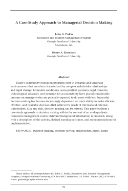 A Case-Study Approach to Managerial Decision Making