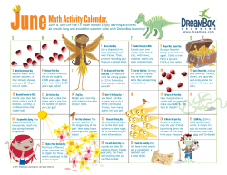 Math Activity Calendar.