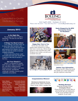 January 2013 - Bolling Family Housing