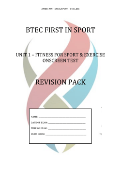 btec first in sport revision pack