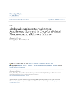 Ideological Social Identity: Psychological Attachment to