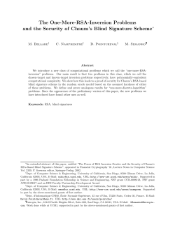 The One-More-RSA-Inversion Problems and the Security of