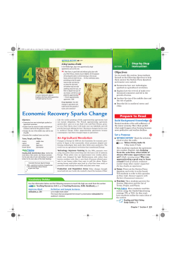 Economic Recovery Sparks Change