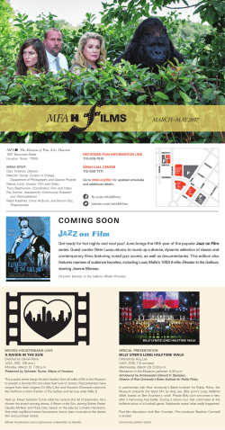 MFAH Films Calendar