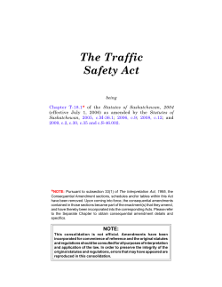 Traffic Safety Act - Saskatoon Police Service