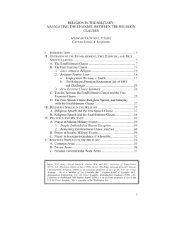 Navigating the Channel Between Religion Clauses