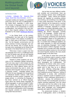 Multilingualism in the Global South (and beyond)