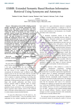 ESBIR: Extended Semantic Based Boolean Information