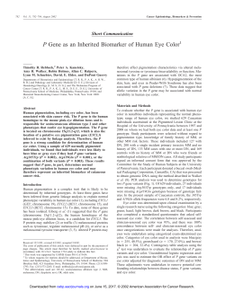 P Gene as an Inherited Biomarker of Human Eye Color