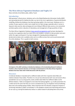 The West African Vegetation Database and VegDa
