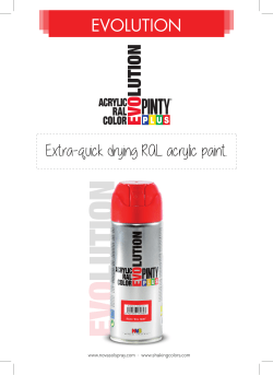 EVOLUTION Extra-quick drying RAL acrylic paint.