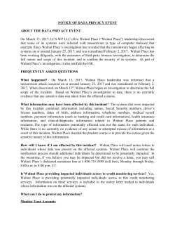 Notice of Data Privacy Incident