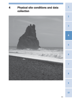 4 Physical site conditions and data collection