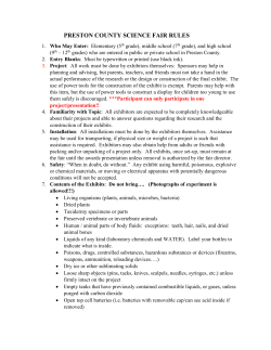 preston county science fair rules