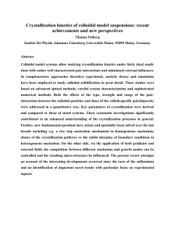 Crystallization kinetics of colloidal model suspensions: recent
