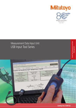 Measurement Data Input Unit USB Input Tool Series