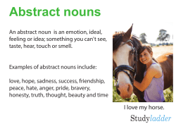 Abstract nouns