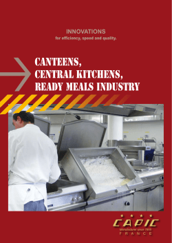 canteens, CENTRAL KITCHENS, READY meals INDUSTRY