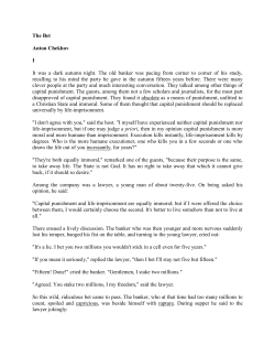 "The Bet" by Anton Chekhov