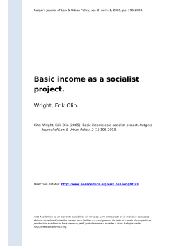 Basic income as a socialist project