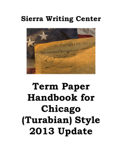 Chicago Term Paper Handbook
