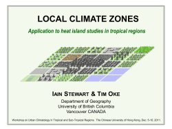 Local Climate Zones: Application to heat island studies in tropical