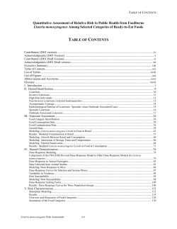 Quantitative Assessment of the Relative Risk to Public Health from