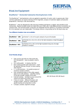 BlueMarine&trade; Horizontal Submarine Electrophoresis Units