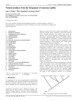 Natural products from the integument of nonavian reptiles