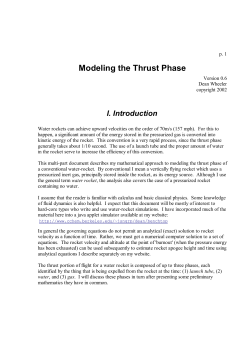 Modeling the Thrust Phase