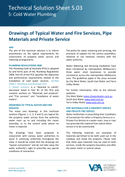 Drawings of Typical Water and Fire Services