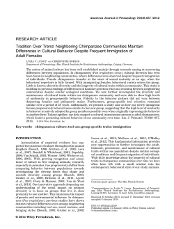 Tradition over trend: Neighboring chimpanzee communities