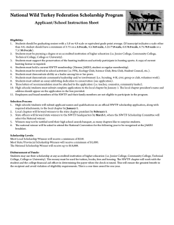 National Wild Turkey Federation Scholarship Program