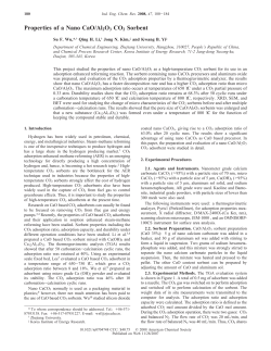 Properties of a Nano CaO/Al2O3 CO2 Sorbent
