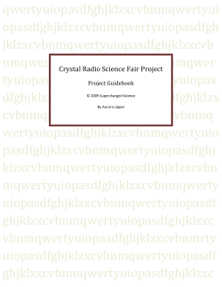 Crystal Radio Science Fair Project Guidebook