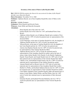 Inventory late Azelie Haydel