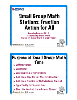 Small Group Math Stations: Fraction Action for All