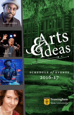 schedule of events - Framingham State University