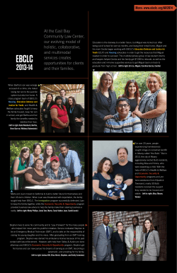 2014 Annual Report - East Bay Community Law Center