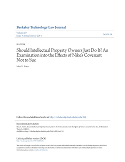 Should Intellectual Property Owners Just Do It?