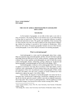 Enver Aydın Kolukisa1 Elif Aladağ2 THE USE OF AERIAL