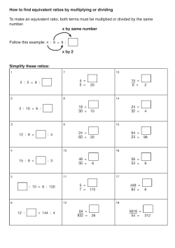 How to find equivalent ratios by multiplying or dividing