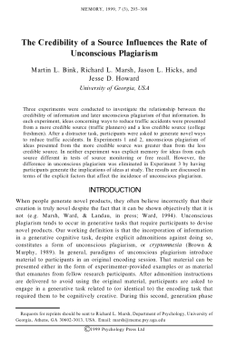 The Credibility of a Source Influences the Rate