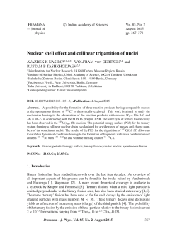 Fulltext PDF - Indian Academy of Sciences