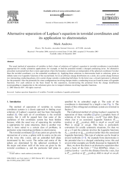 Alternative separation of Laplace`s equation in