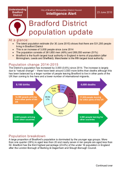 Bradford District population update